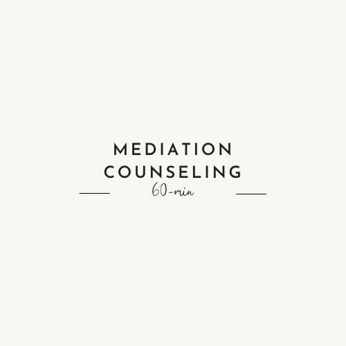 Mediation between two people with the therapist as the facilitator